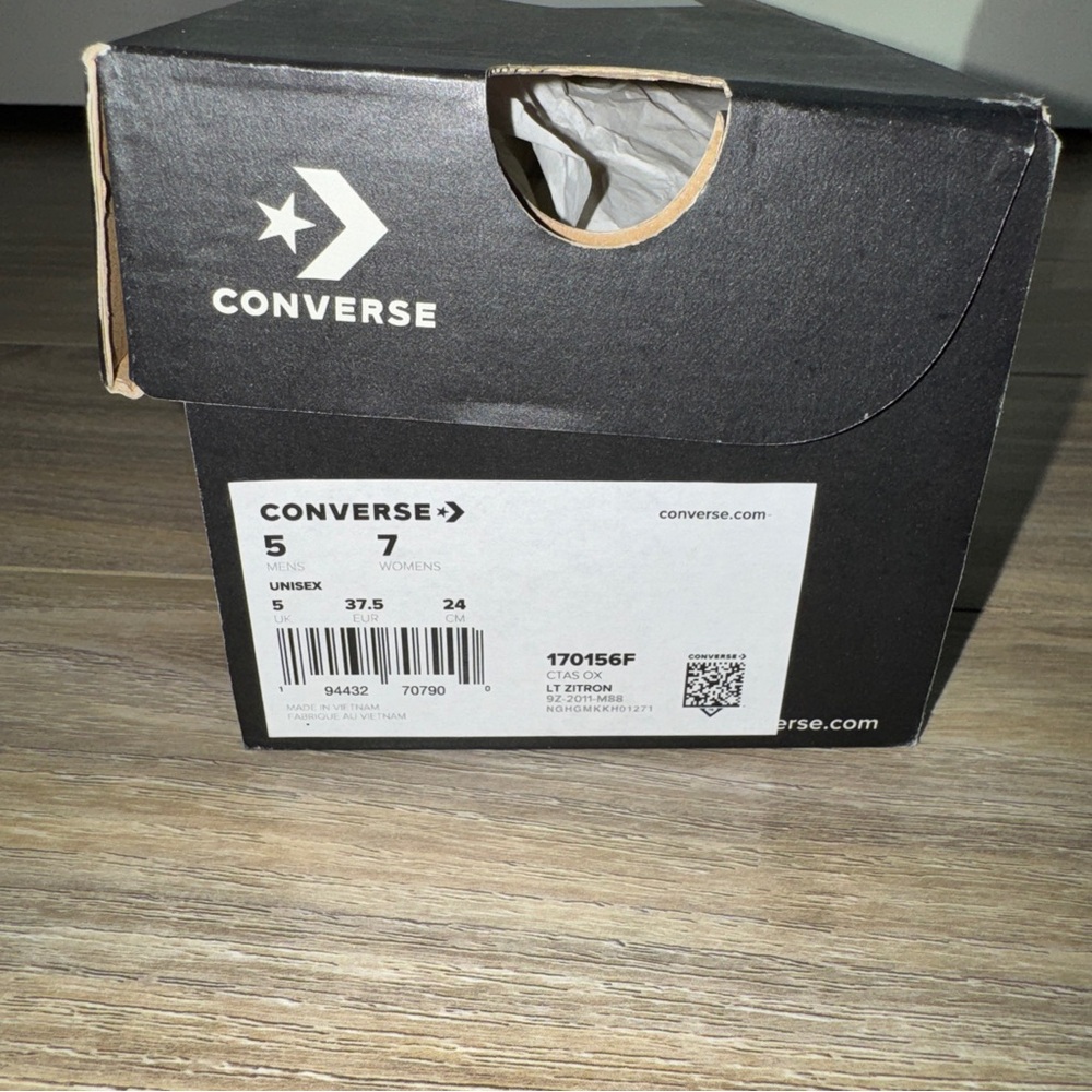 Converse Low Top Canvas Sneakers in Yellow and White - Picture 5 of 5